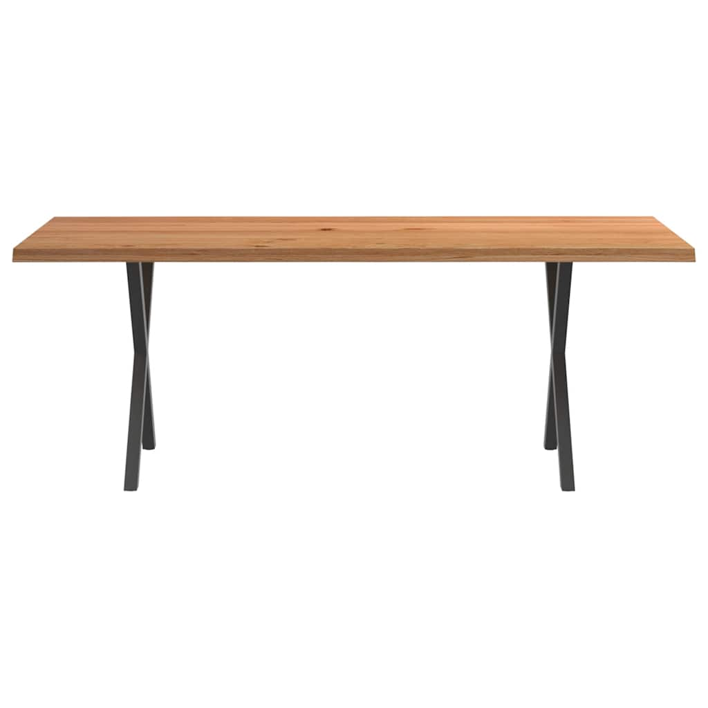 Eettafel rechthoekig 200x80x74 cm massief eikenhout lichtbruin