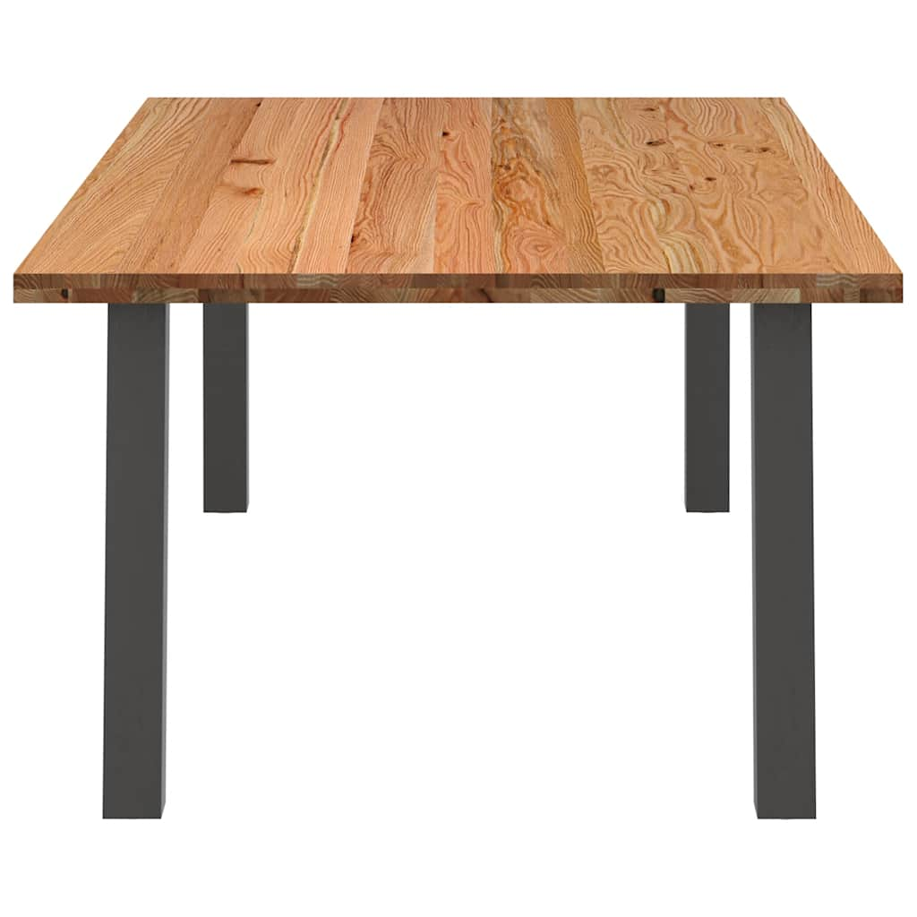 Eettafel rechthoekig 220x120x74 cm massief eikenhout lichtbruin