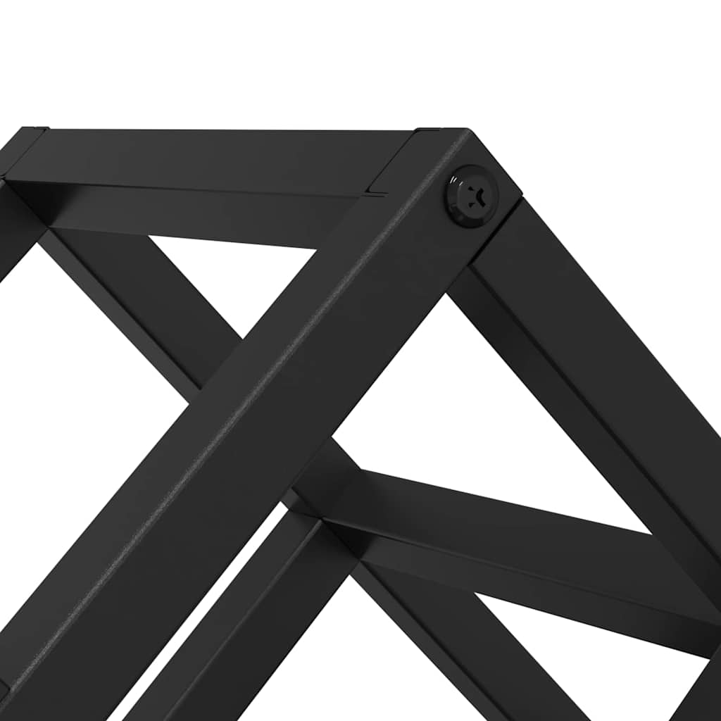 Wijnrek Zwart 63 x 16.5 x 25 cm Gepoedercoat staal