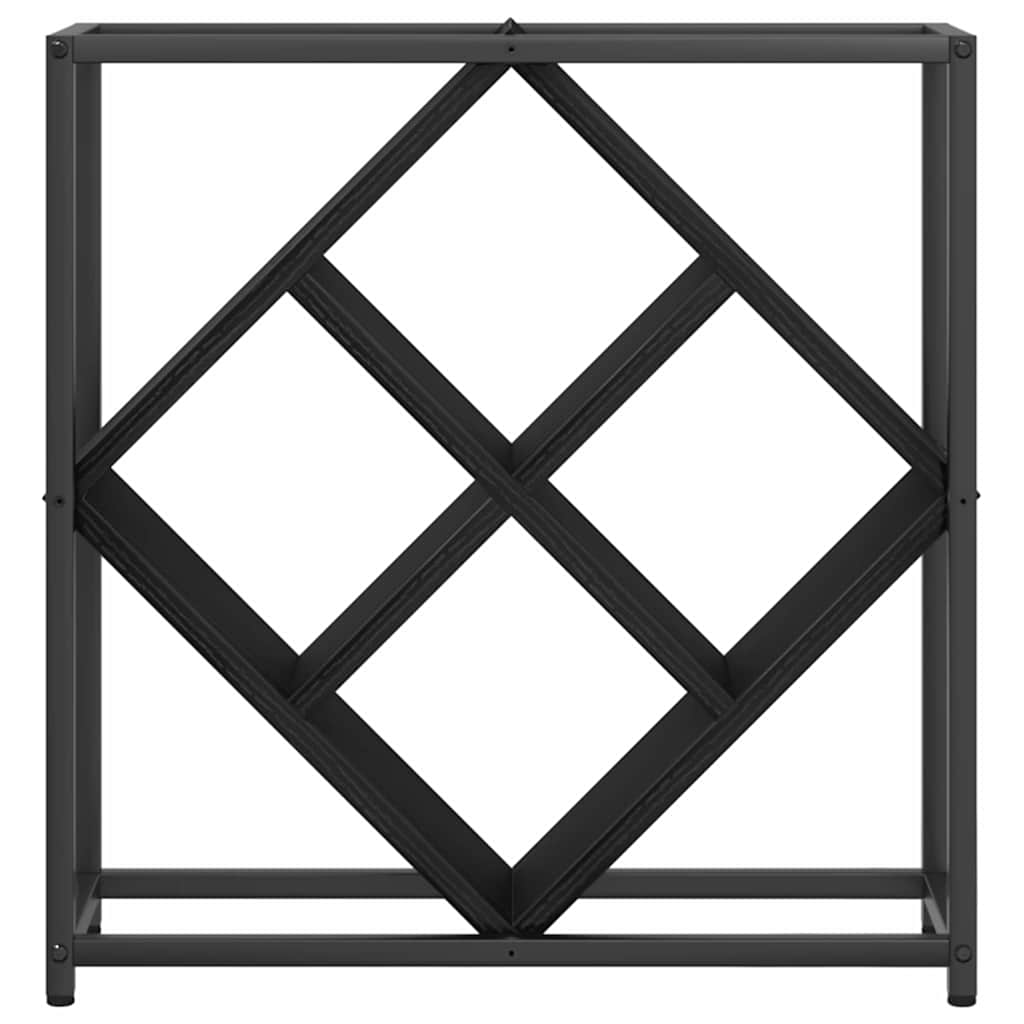 Wijnrek Zwart eiken 51 x 18 x 52.5 cm Bewerkt hout