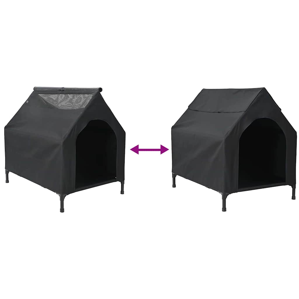 Hondenhuis Zwart 90 x 65 x 85 cm Oxford Stof en Staal