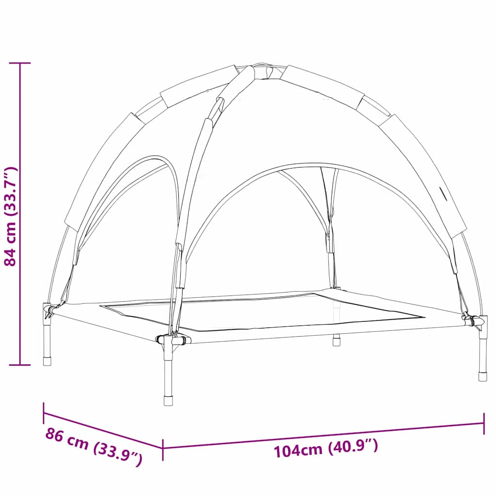 Hondenbed Bruin xl Staal