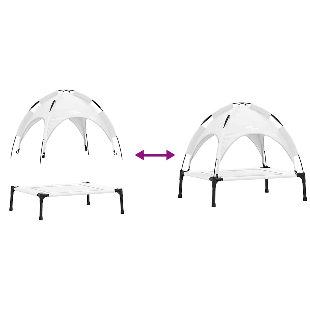 Hondenbed Zilvergrijs m Staal