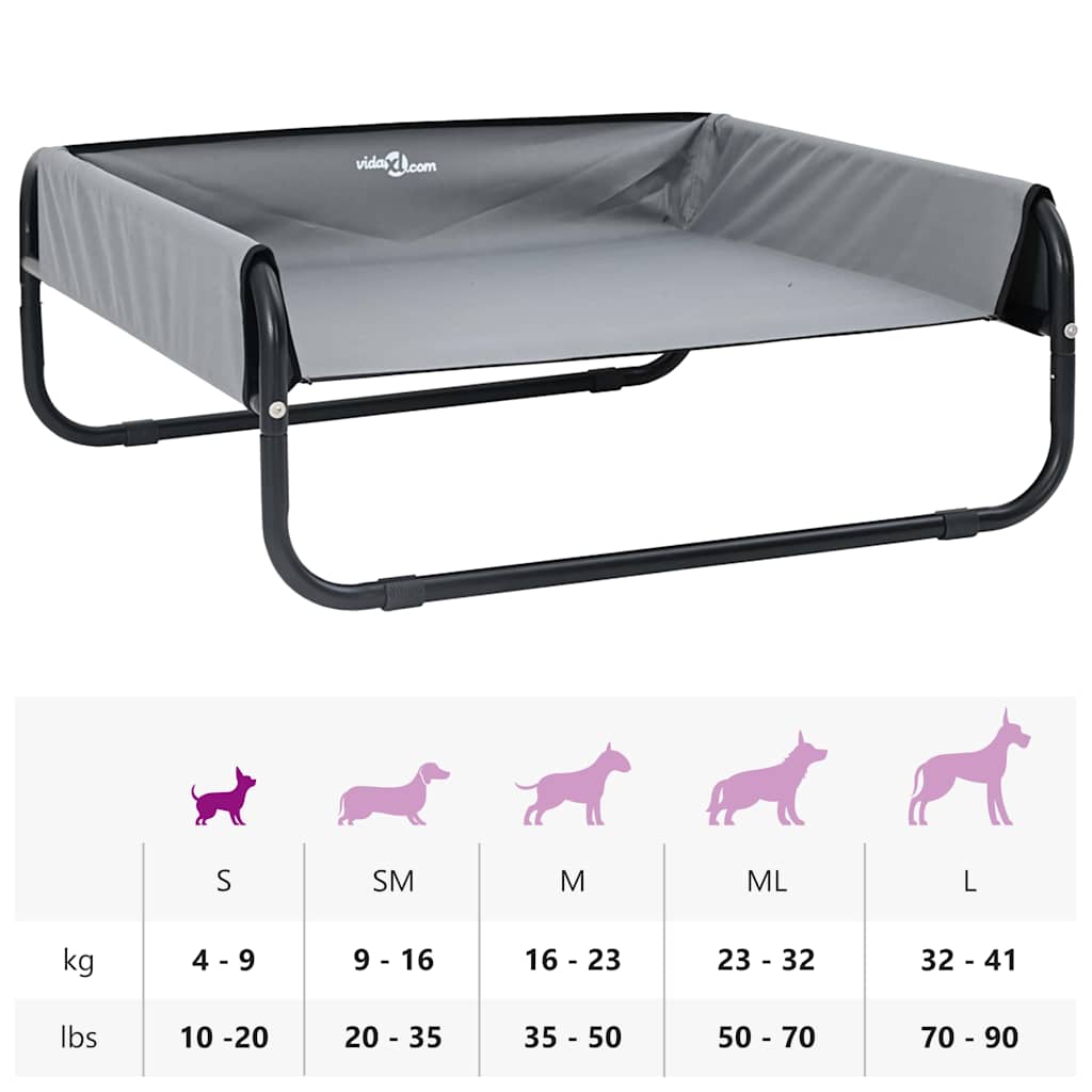 Hondenbed Lichtgrijs s Oxford Stof en Staal