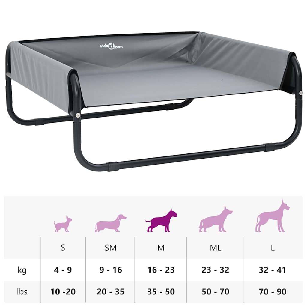 Hondenbed Lichtgrijs m Oxford Stof en Staal