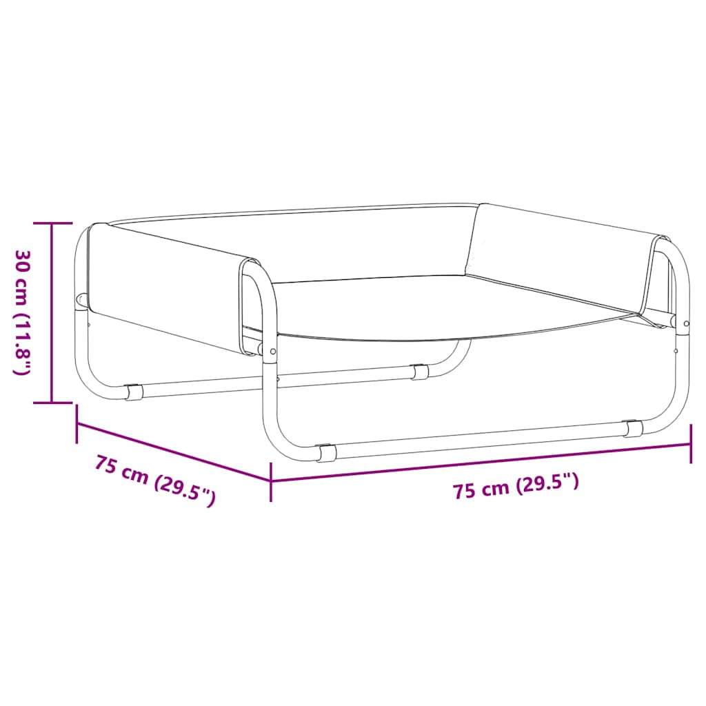 Hondenbed Lichtgrijs ML Oxford Stof en Staal