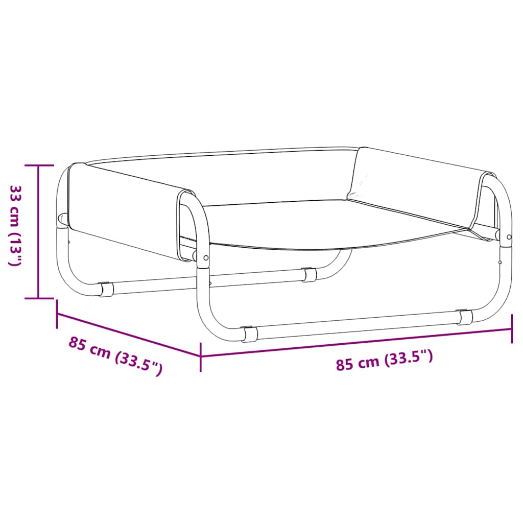 Hondenbed Lichtgrijs l Oxford Stof en Staal