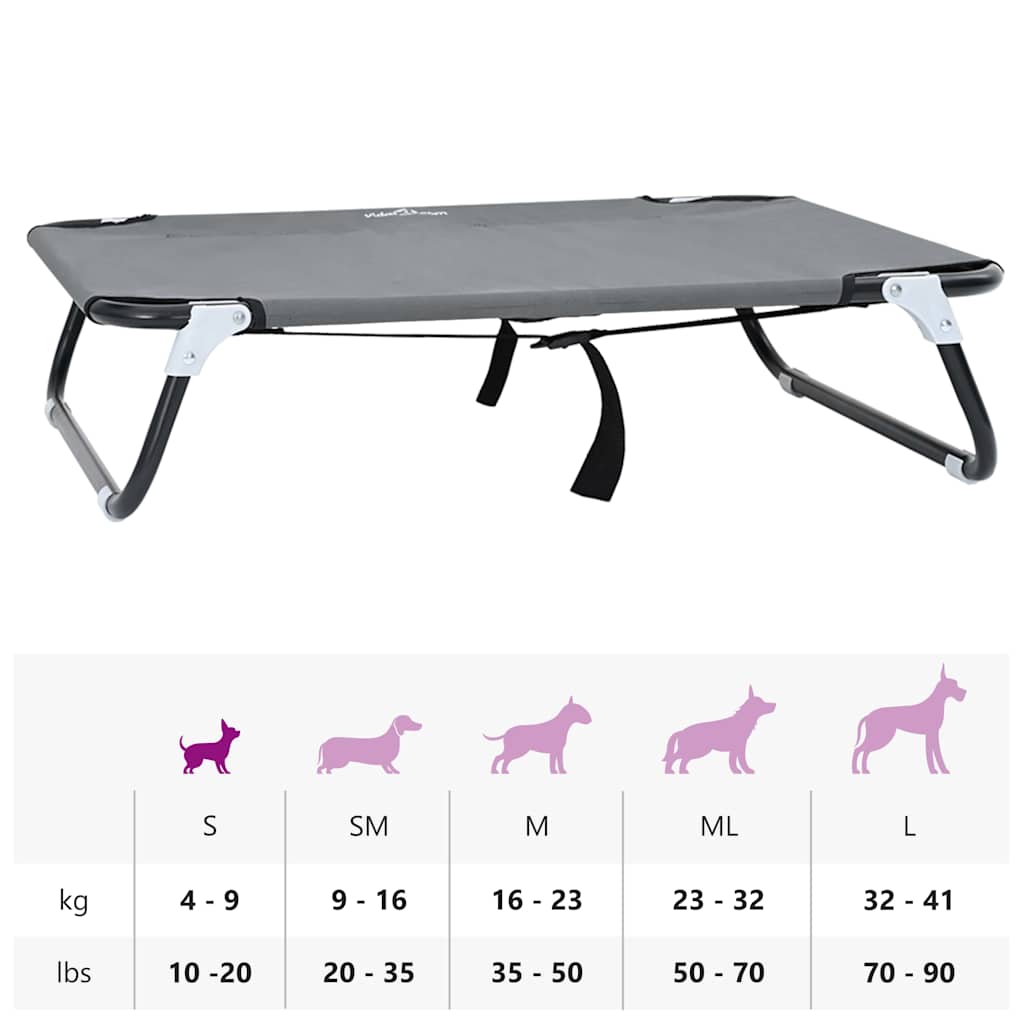 Hondenbed Lichtgrijs s Oxford Stof en Staal