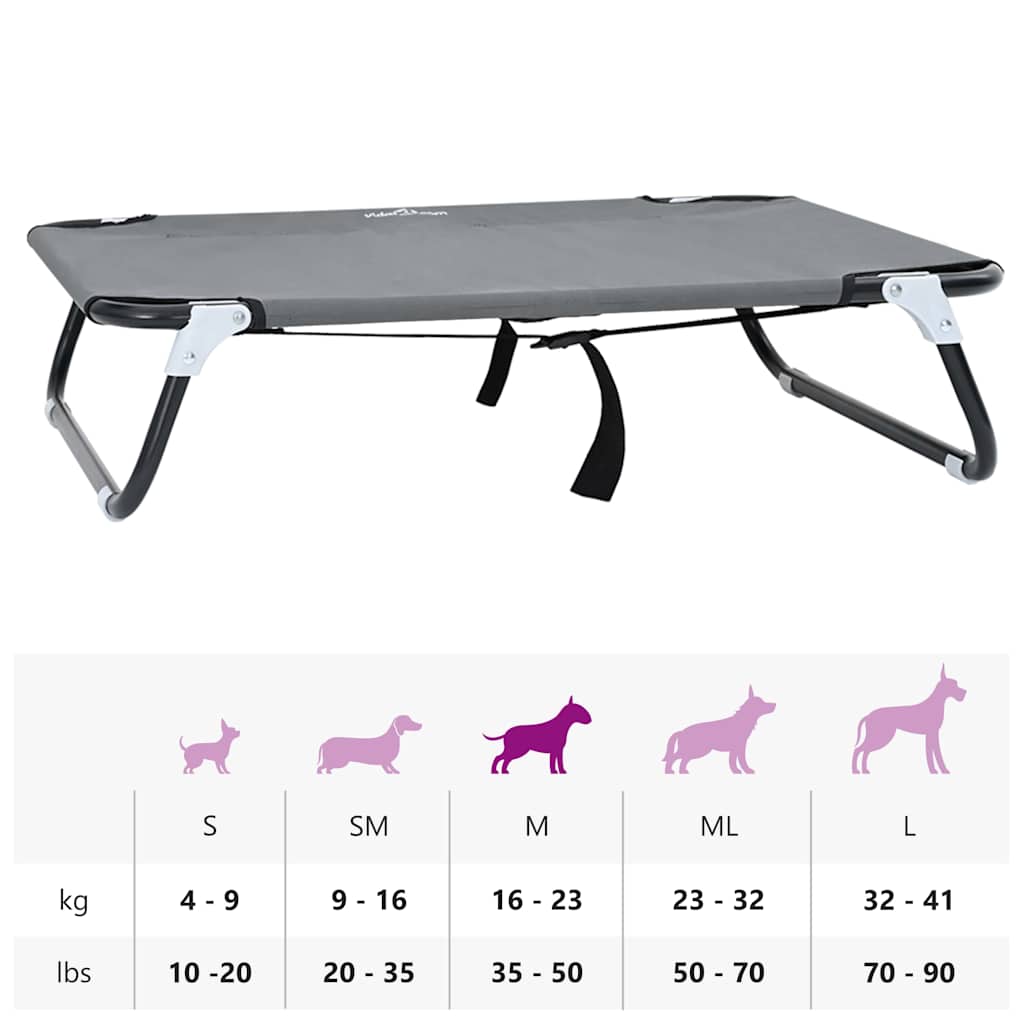 Hondenbed Lichtgrijs m Oxford Stof en Staal