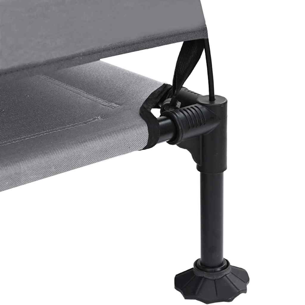 Verhoogd Hondenbed Lichtgrijs 127 x 81 x 108 cm Stof en Staal