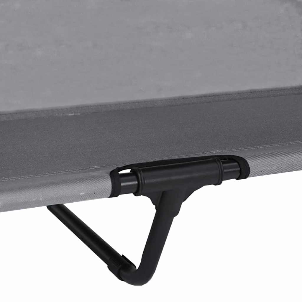 Verhoogd Hondenbed Lichtgrijs 127 x 81 x 108 cm Stof en Staal