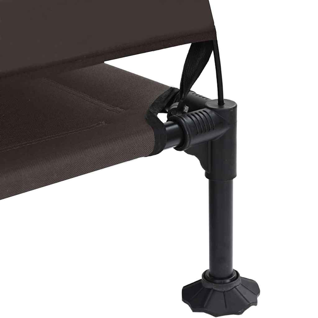 Verhoogd Hondenbed Bruin 127 x 81 x 108 cm Stof en Staal