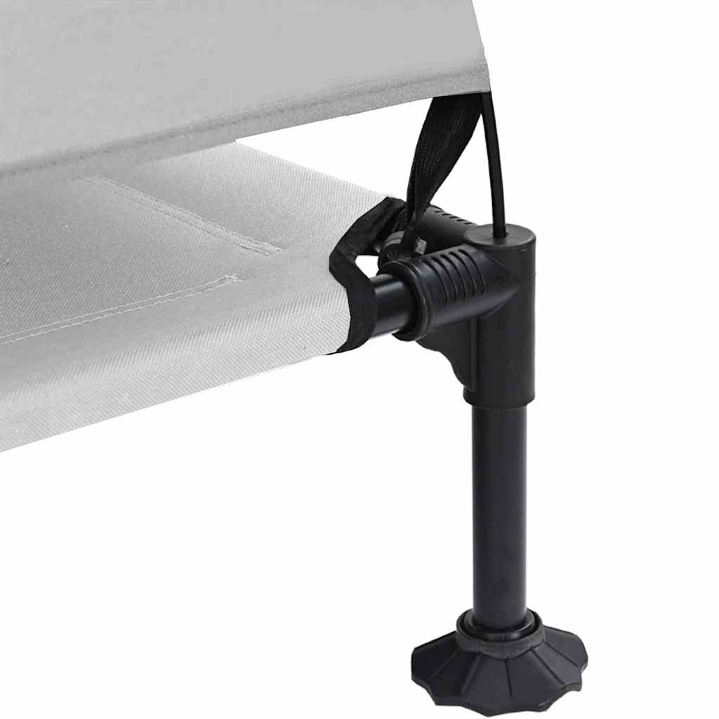 Verhoogd Hondenbed Zilvergrijs 127 x 81 x 108 cm Stof en Staal