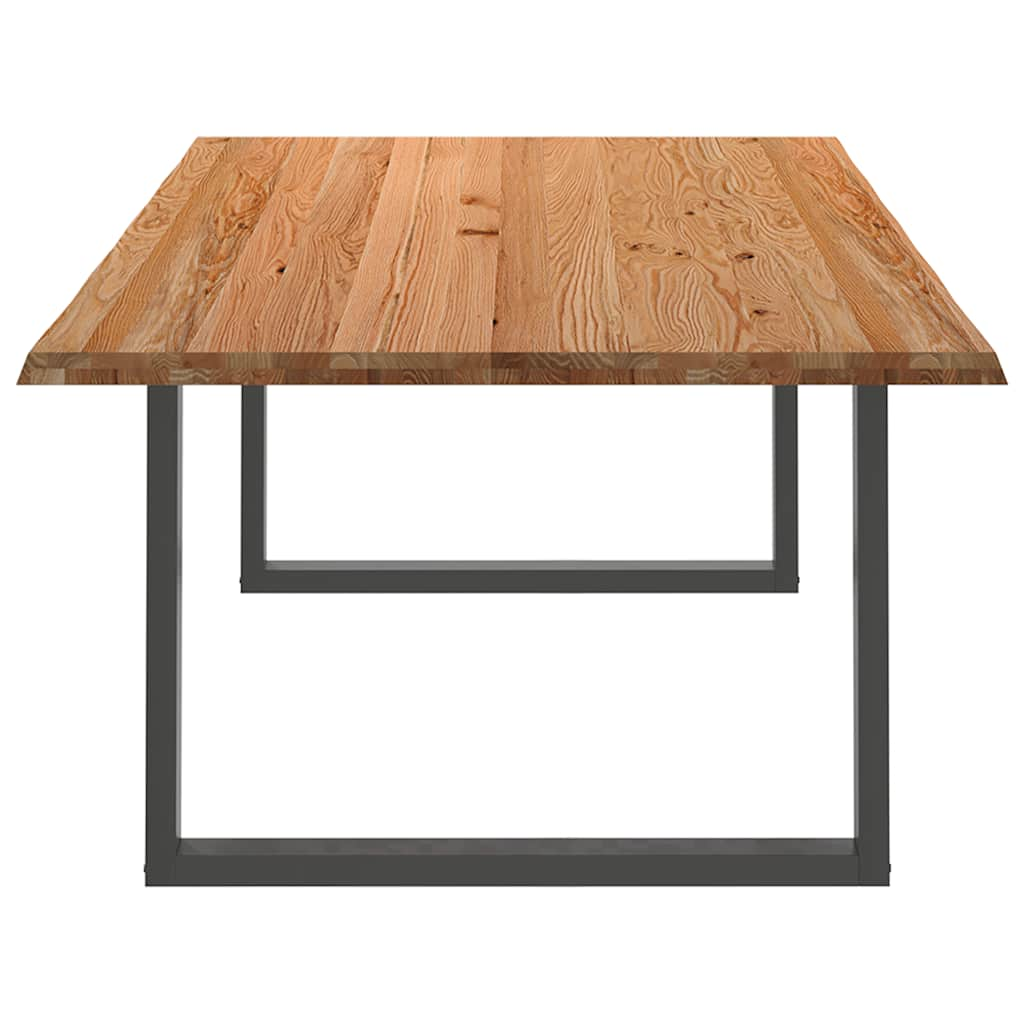 Eettafel rechthoekig 240x120x74 cm massief eikenhout lichtbruin