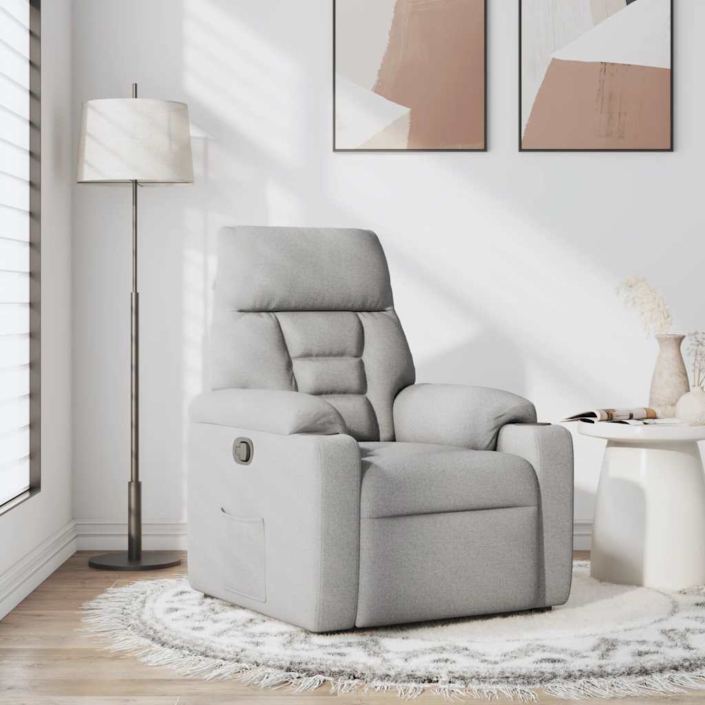 Fauteuil verstelbaar stof wolk grijs