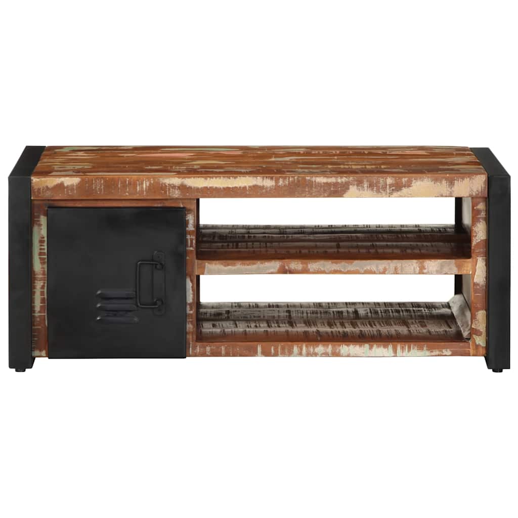 Salontafel 90x50x36 cm massief gerecycled hout meerkleurig