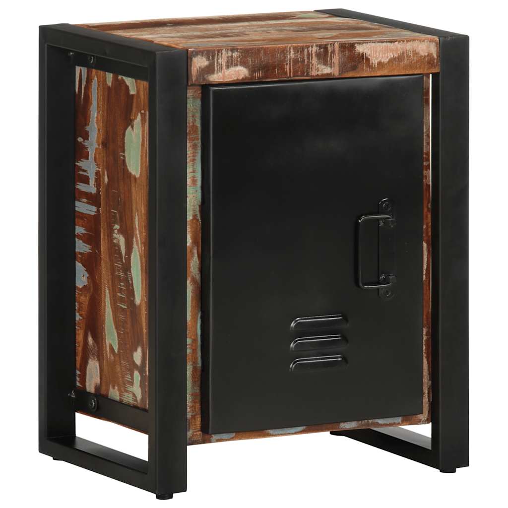 Nachtkastjes 2 st massief ruw mangohout meerkleurig