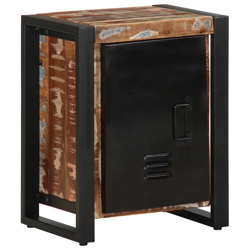 Nachtkastjes 2 st massief ruw mangohout meerkleurig