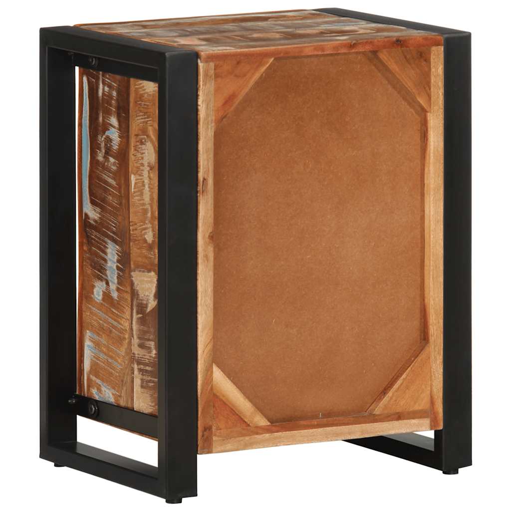 Nachtkastjes 2 st massief ruw mangohout meerkleurig