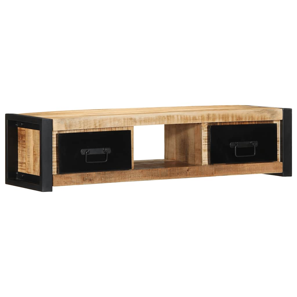 Tv-meubel 100x30x25 cm massief ruw mangohout