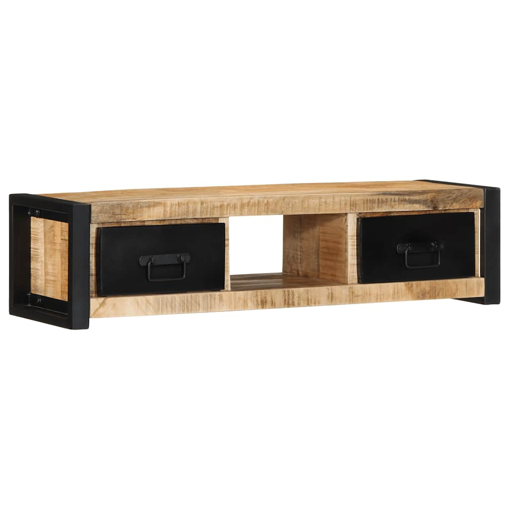 Tv-meubel 100x30x25 cm massief ruw mangohout