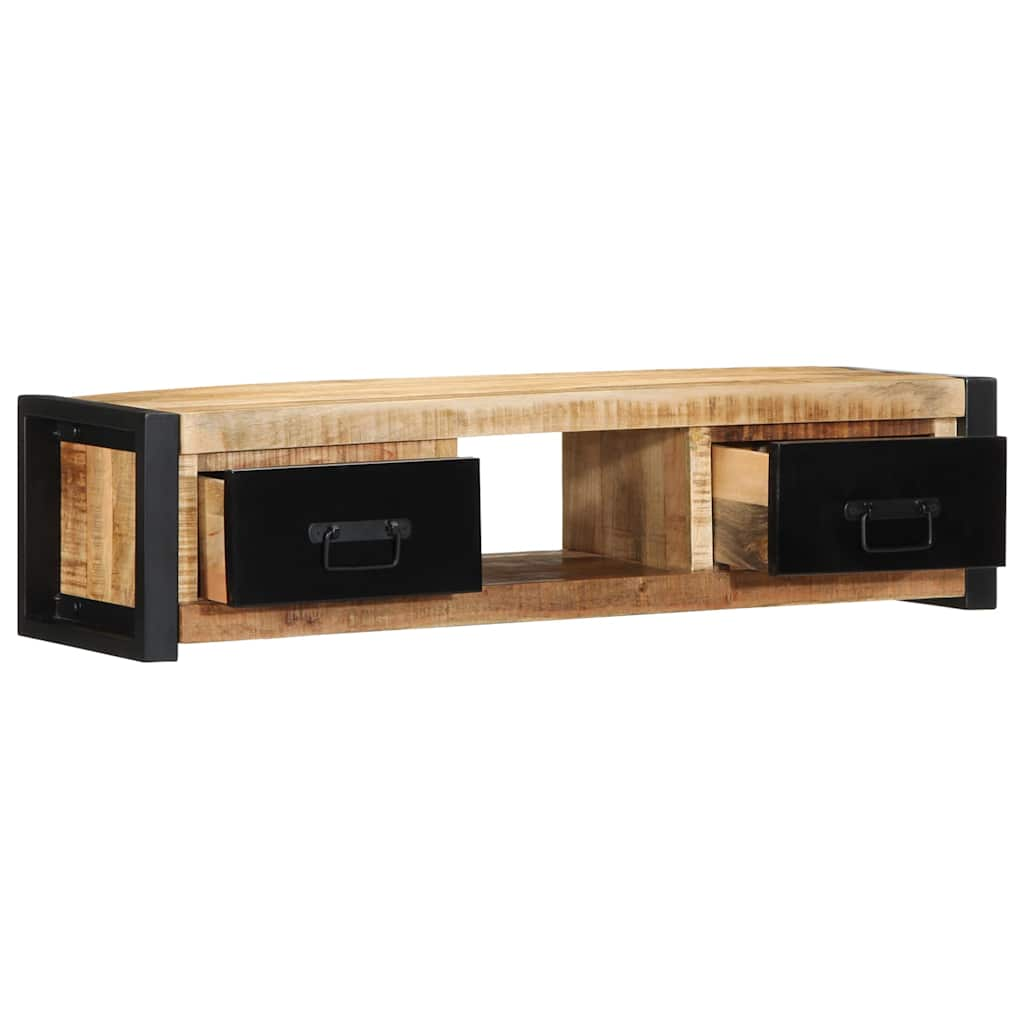 Tv-meubel 100x30x25 cm massief ruw mangohout