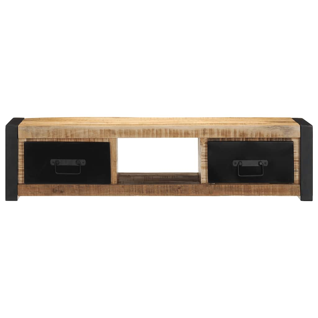 Tv-meubel 100x30x25 cm massief ruw mangohout