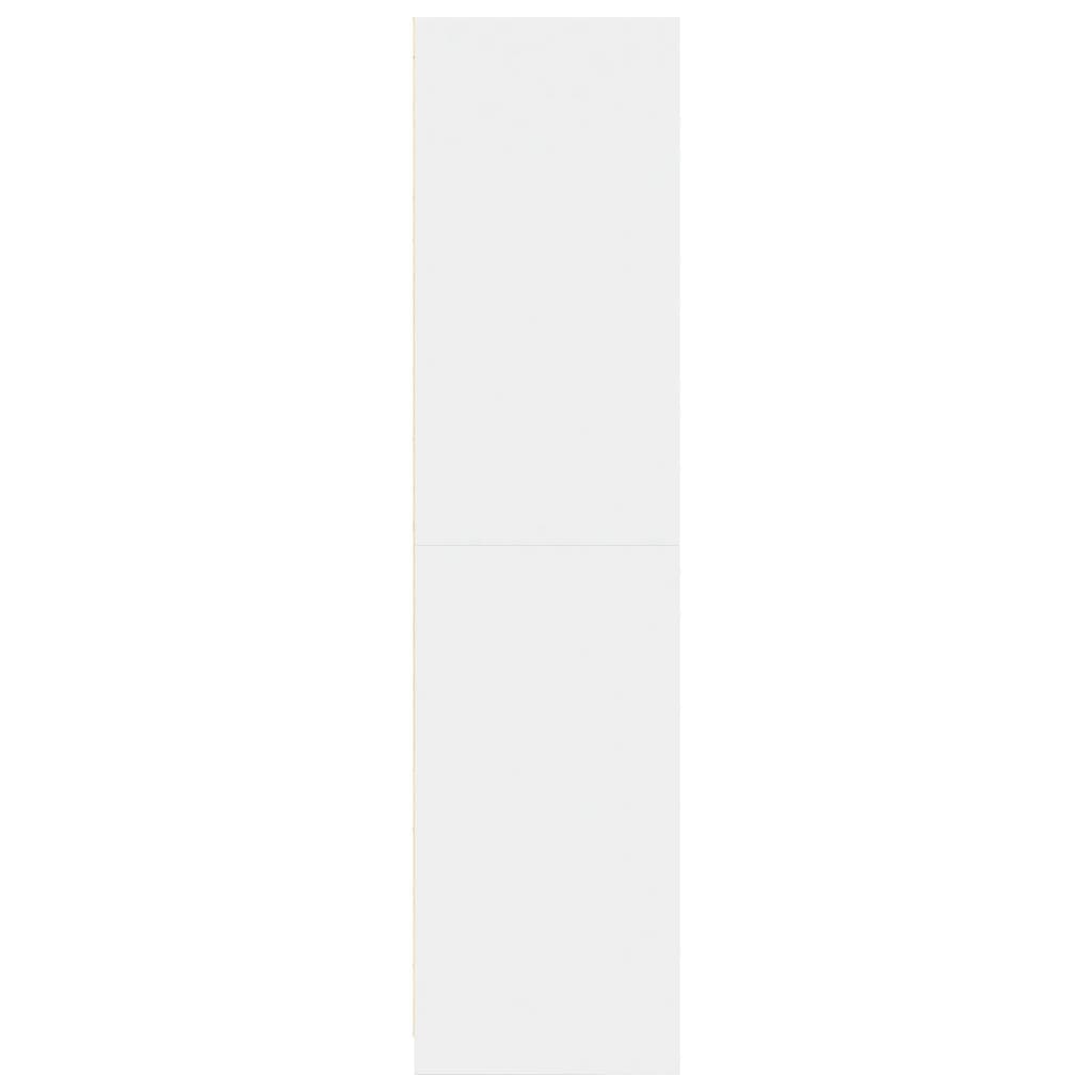 Kledingkast 50x50x200 cm bewerkt hout wit