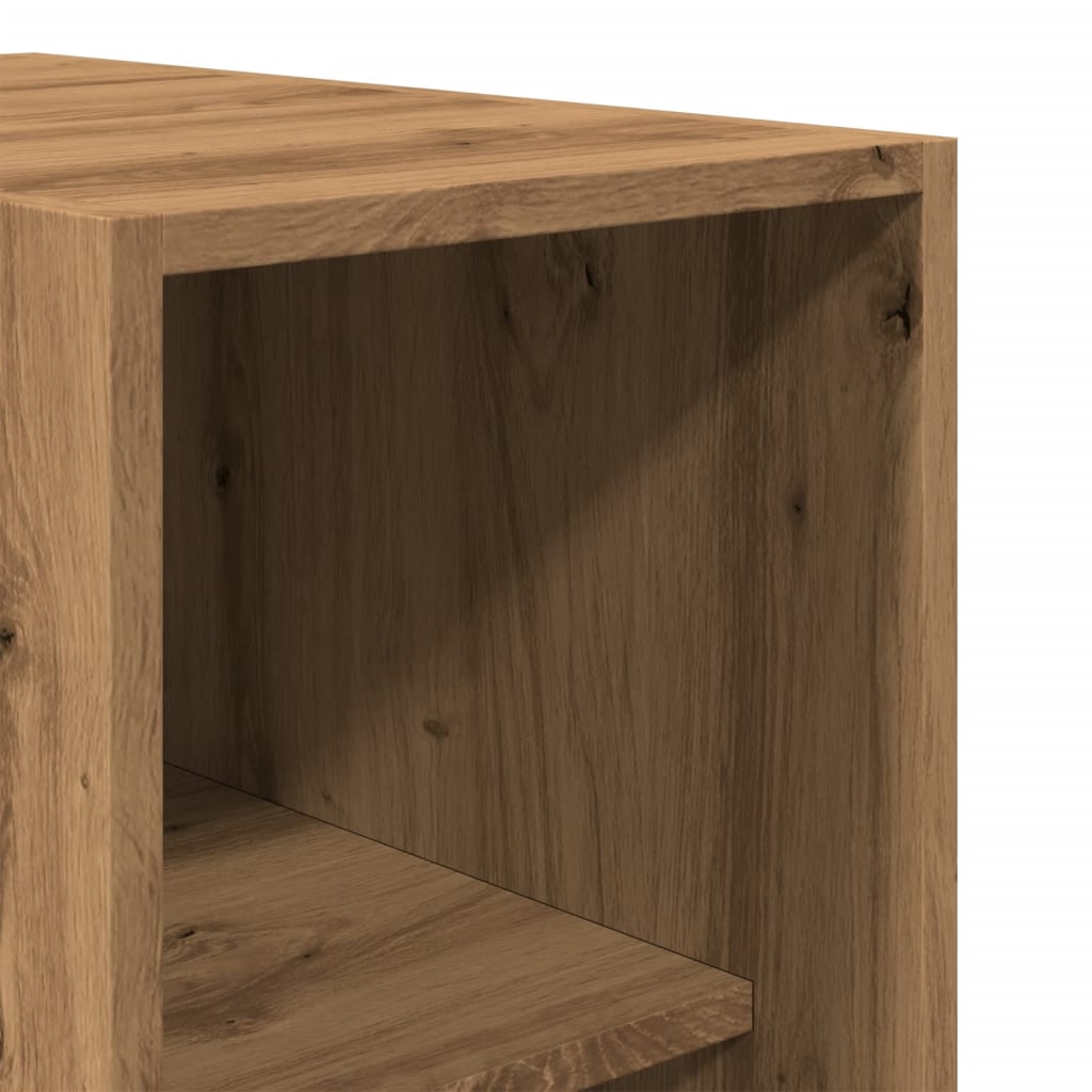 Kledingkast 30x50x200 cm bewerkt hout artisanaal eikenkleur