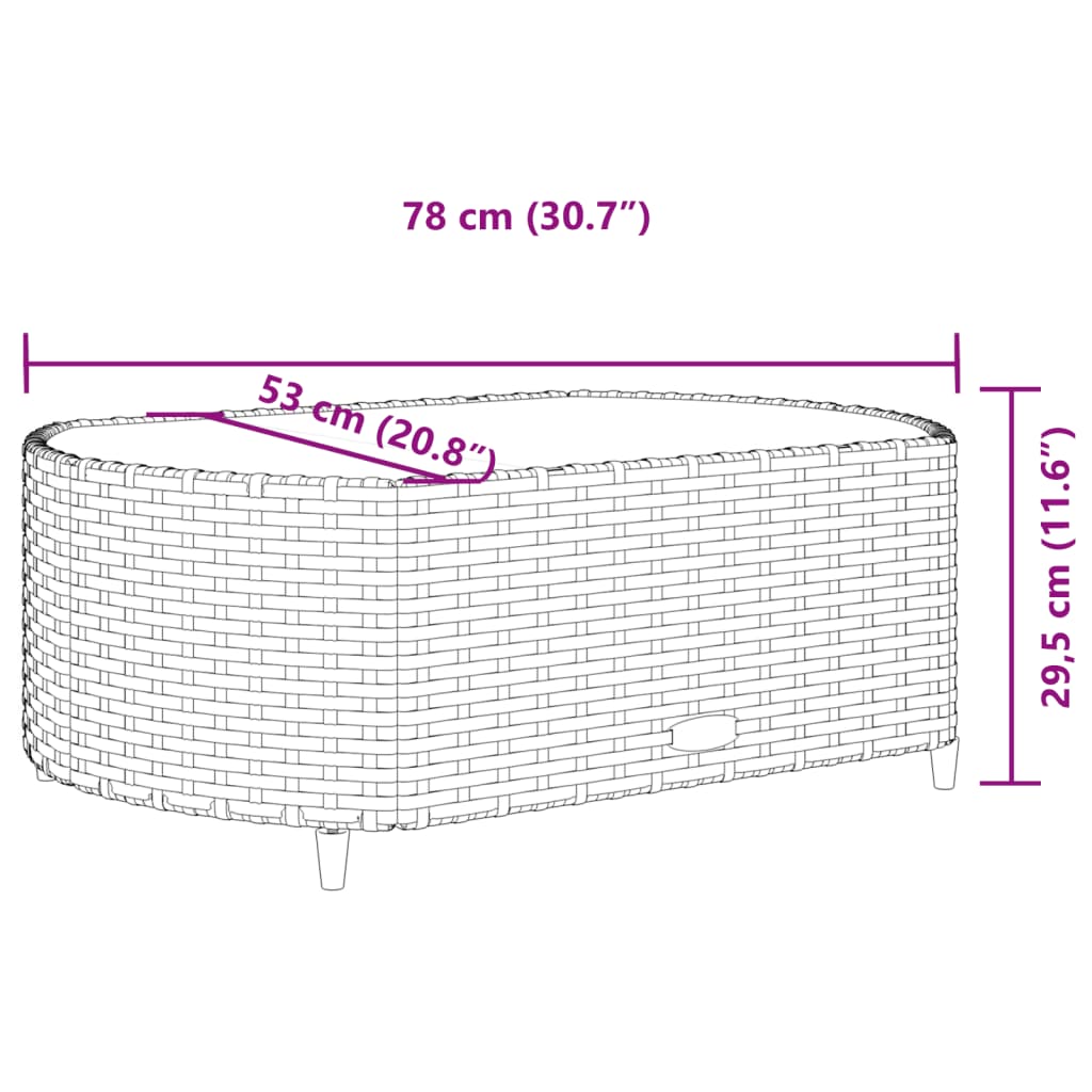 8-delige Loungeset met kussens poly rattan bruin