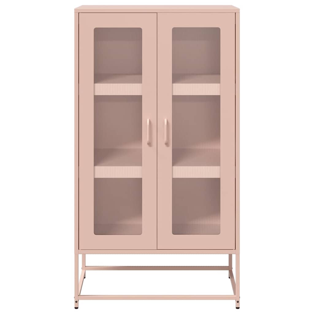 Hoge kast 68x39x123 cm staal roze