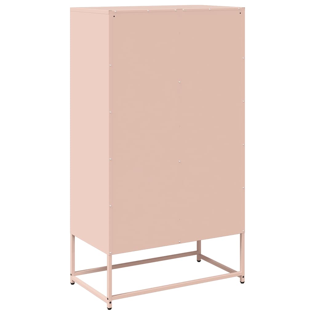 Hoge kast 68x39x123 cm staal roze