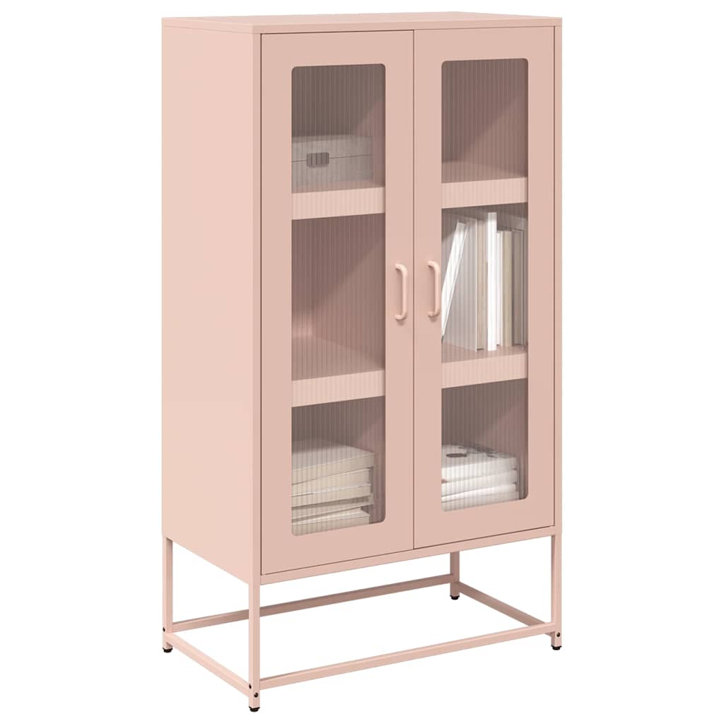 Hoge kast 68x39x123 cm staal roze