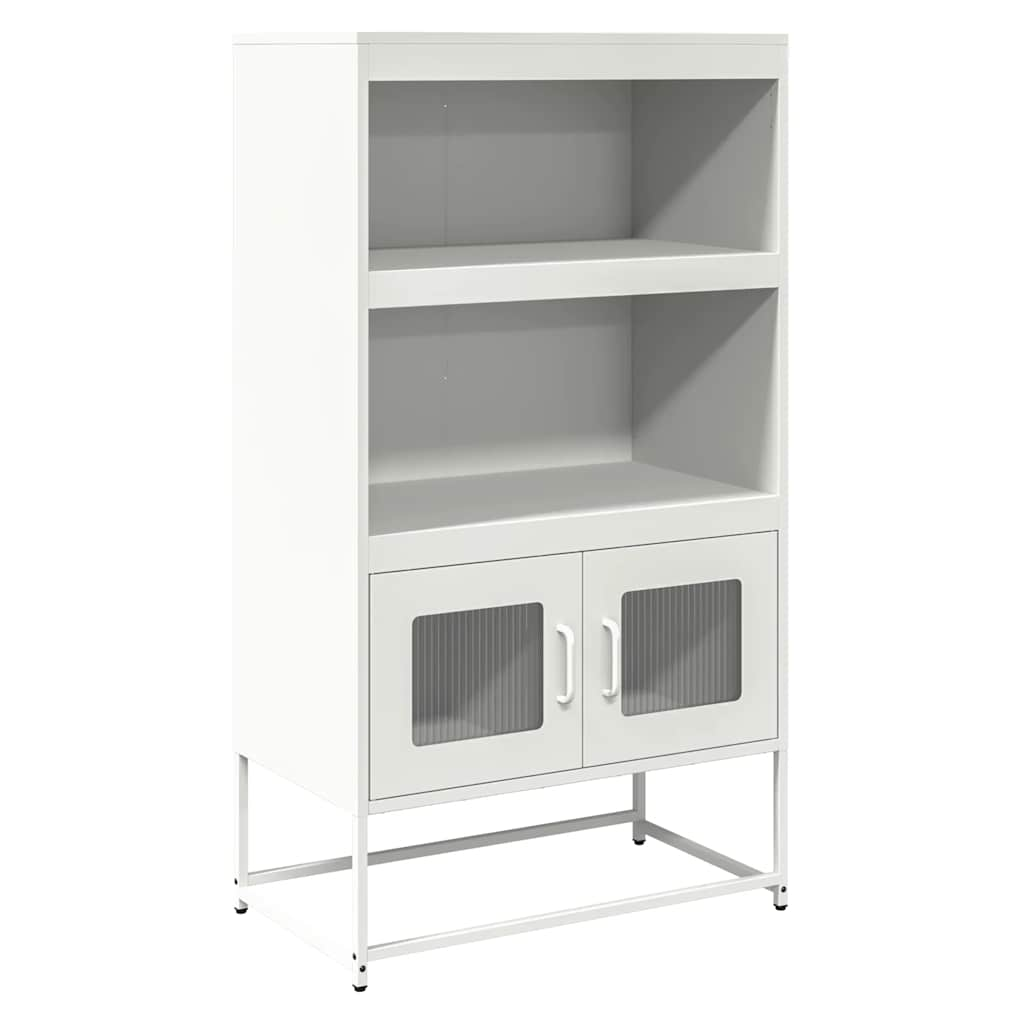 Hoge kast 68x39x123 cm staal wit