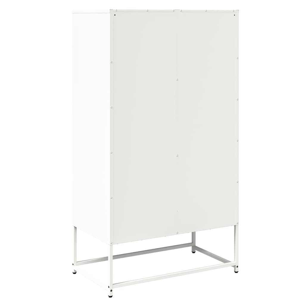 Hoge kast 68x39x123 cm staal wit