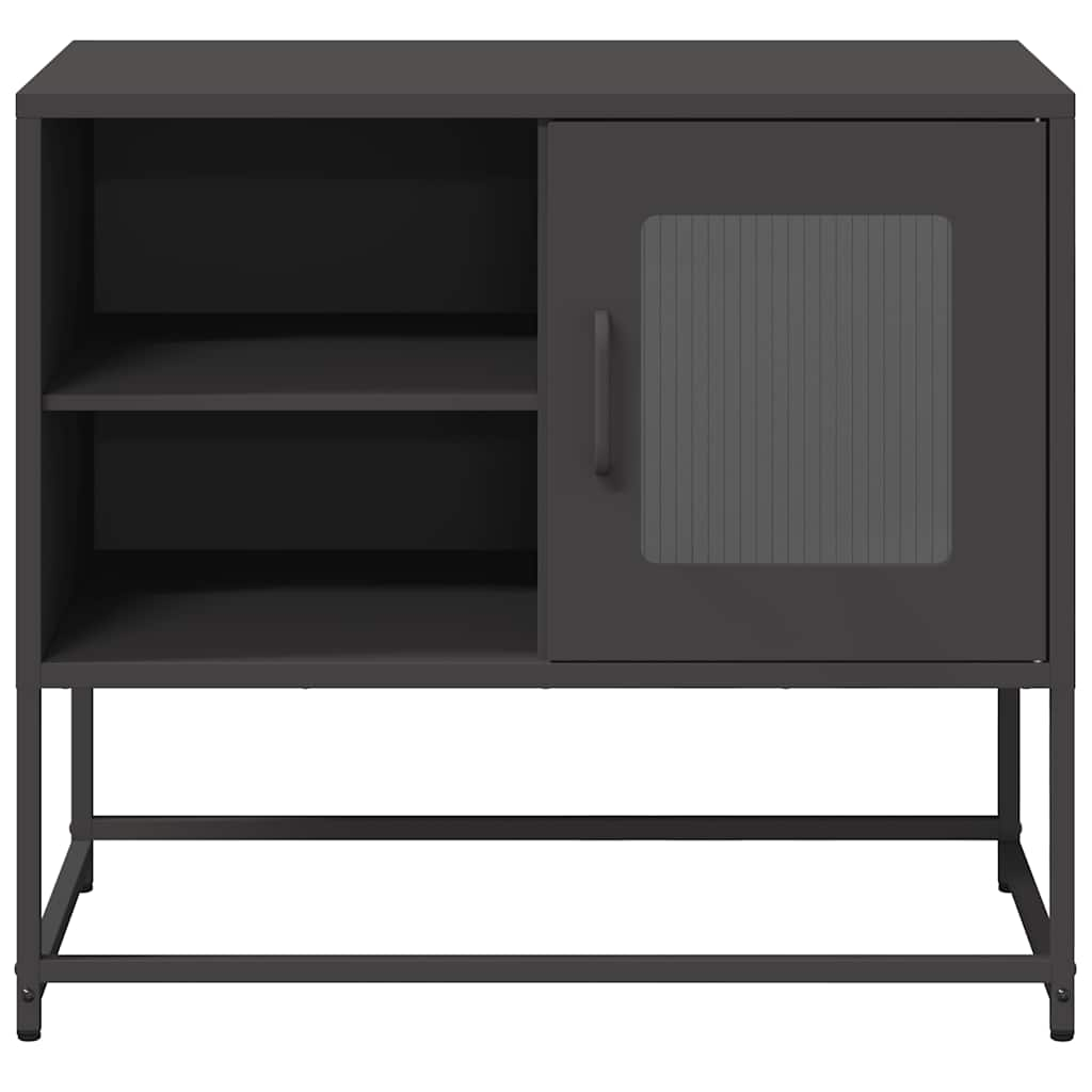 Tv-meubel 68x39x60,5 cm staal zwart