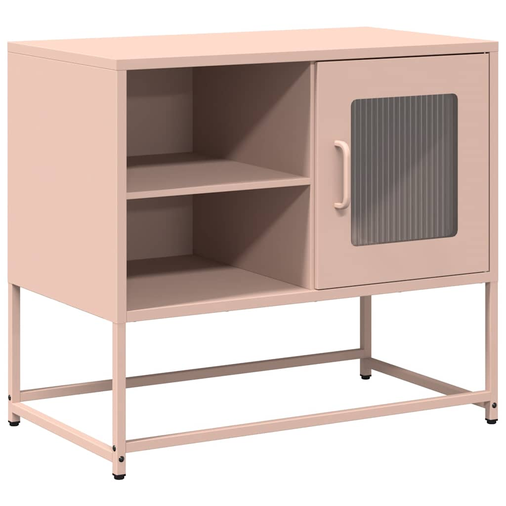 Tv-meubel 68x39x60,5 cm staal roze