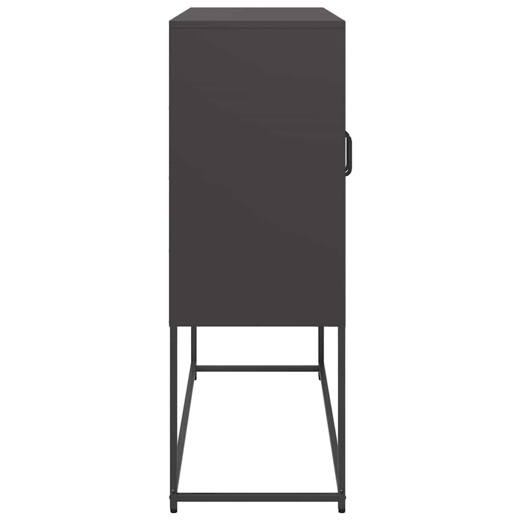 Dressoir 100,5x39x107 cm koudgewalst staal zwart