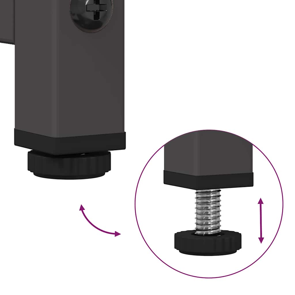Dressoir 100,5x39x107 cm koudgewalst staal zwart
