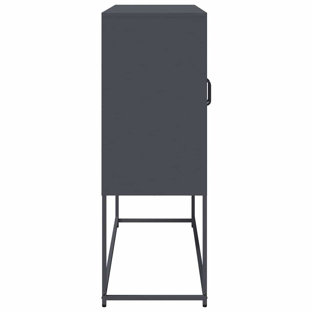 Dressoir 100,5x39x107 cm koudgewalst staal antracietkleurig