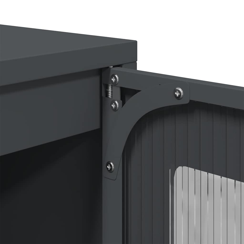 Dressoir 100,5x39x107 cm koudgewalst staal antracietkleurig