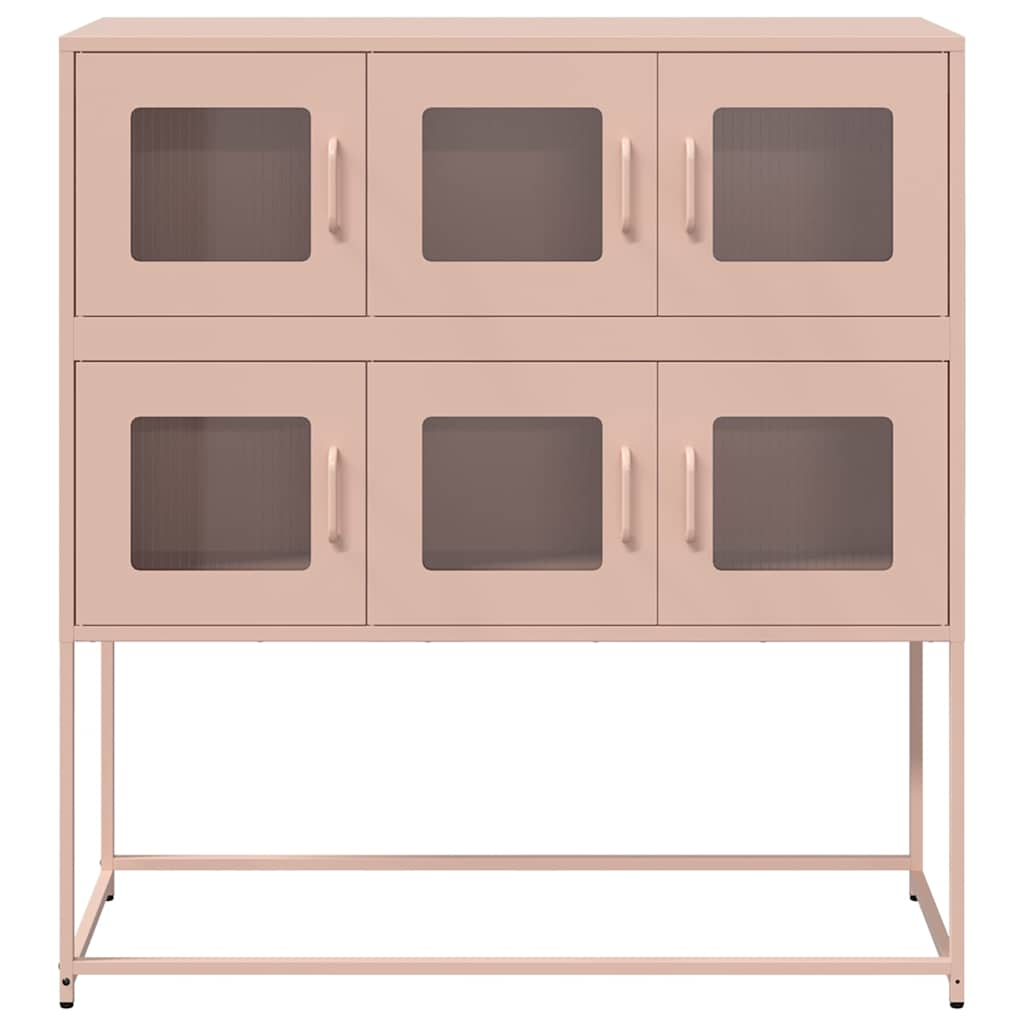 Dressoir 100,5x39x107 cm koudgewalst staal roze