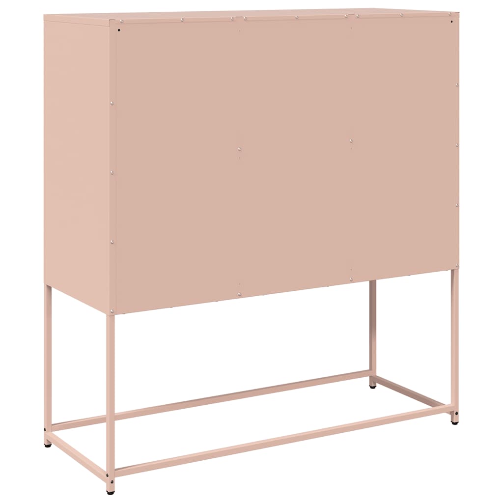 Dressoir 100,5x39x107 cm koudgewalst staal roze