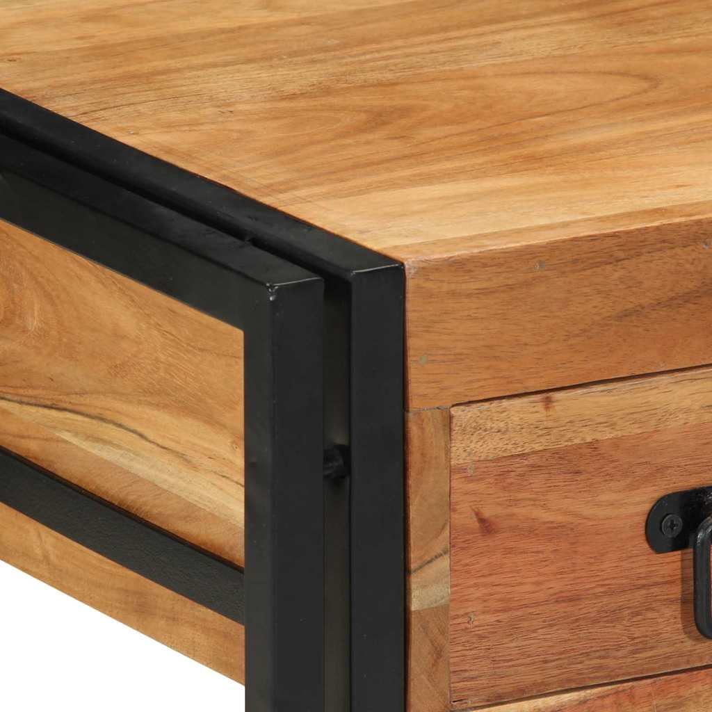 Nachtkastje met lade Bruin 40 x 40 x 50 cm Massief acaciahout