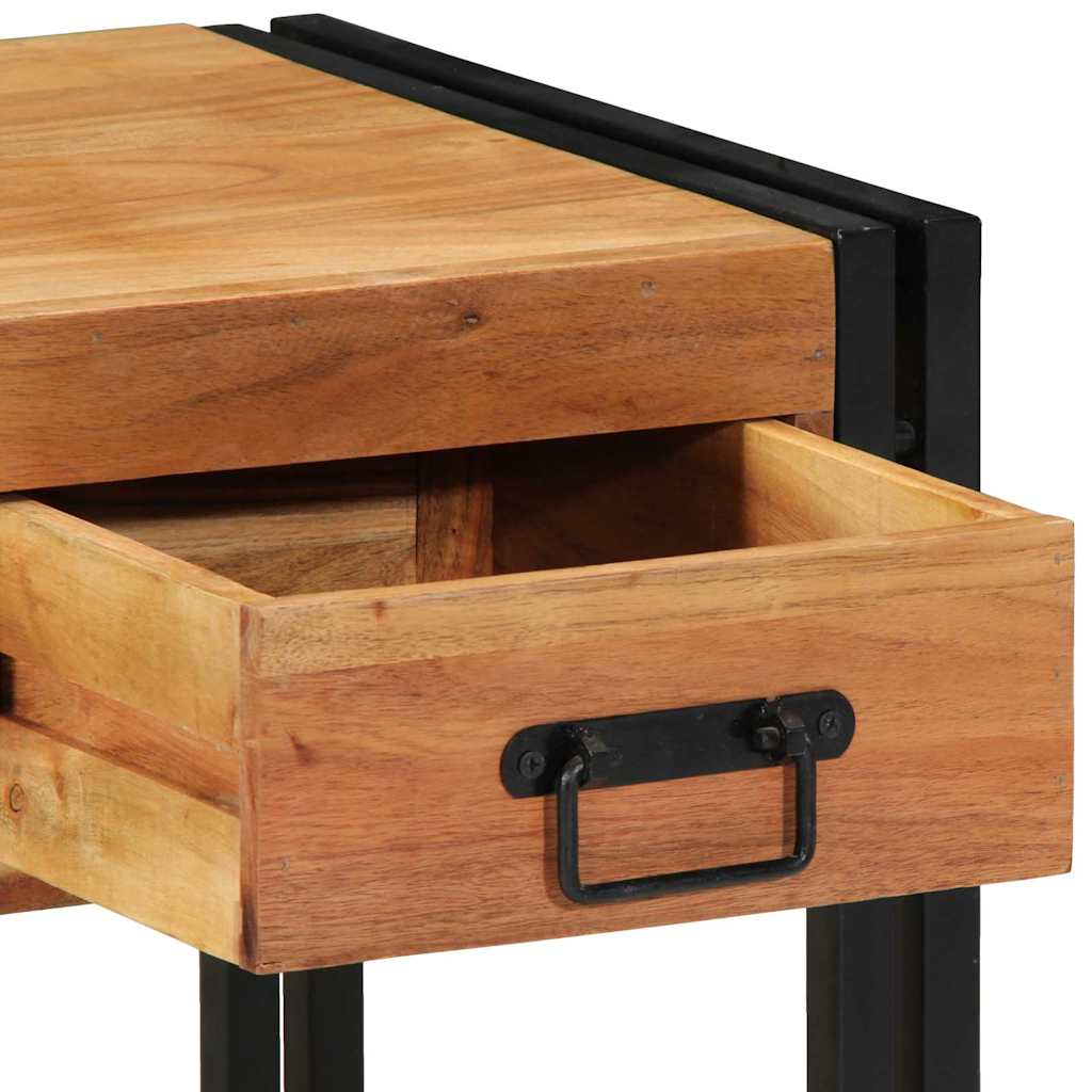 Nachtkastje met lade Bruin 40 x 40 x 50 cm Massief acaciahout