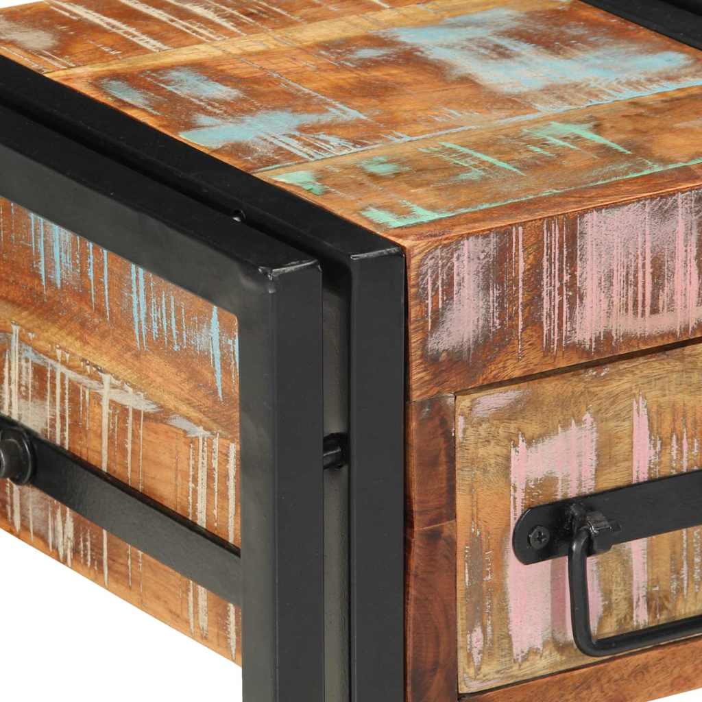 Nachtkastje 2 pcs 30 x 30 x 40 cm massief gerecycled hout