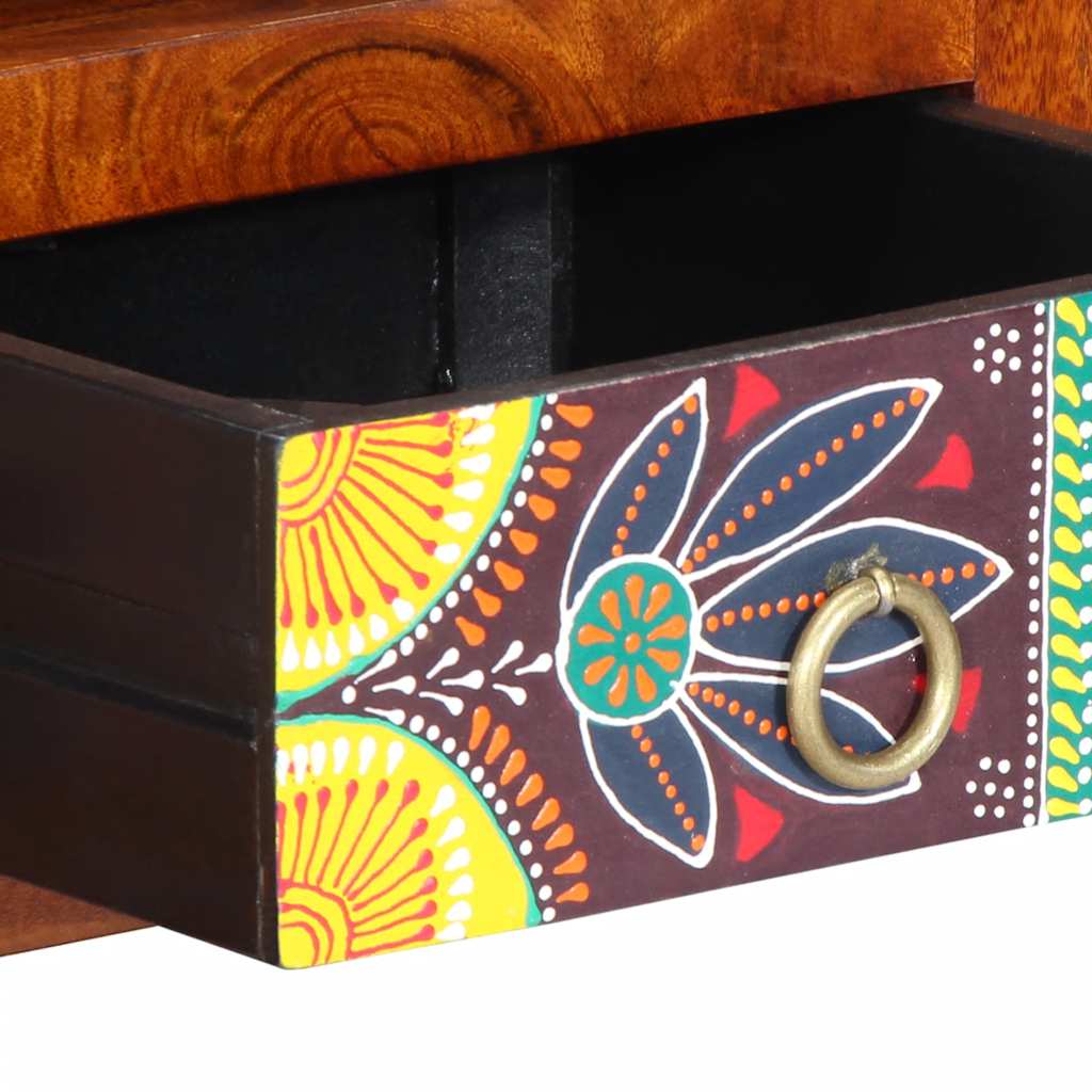 Tv-wandmeubel 90x30x30 massief acaciahout meerkleurig