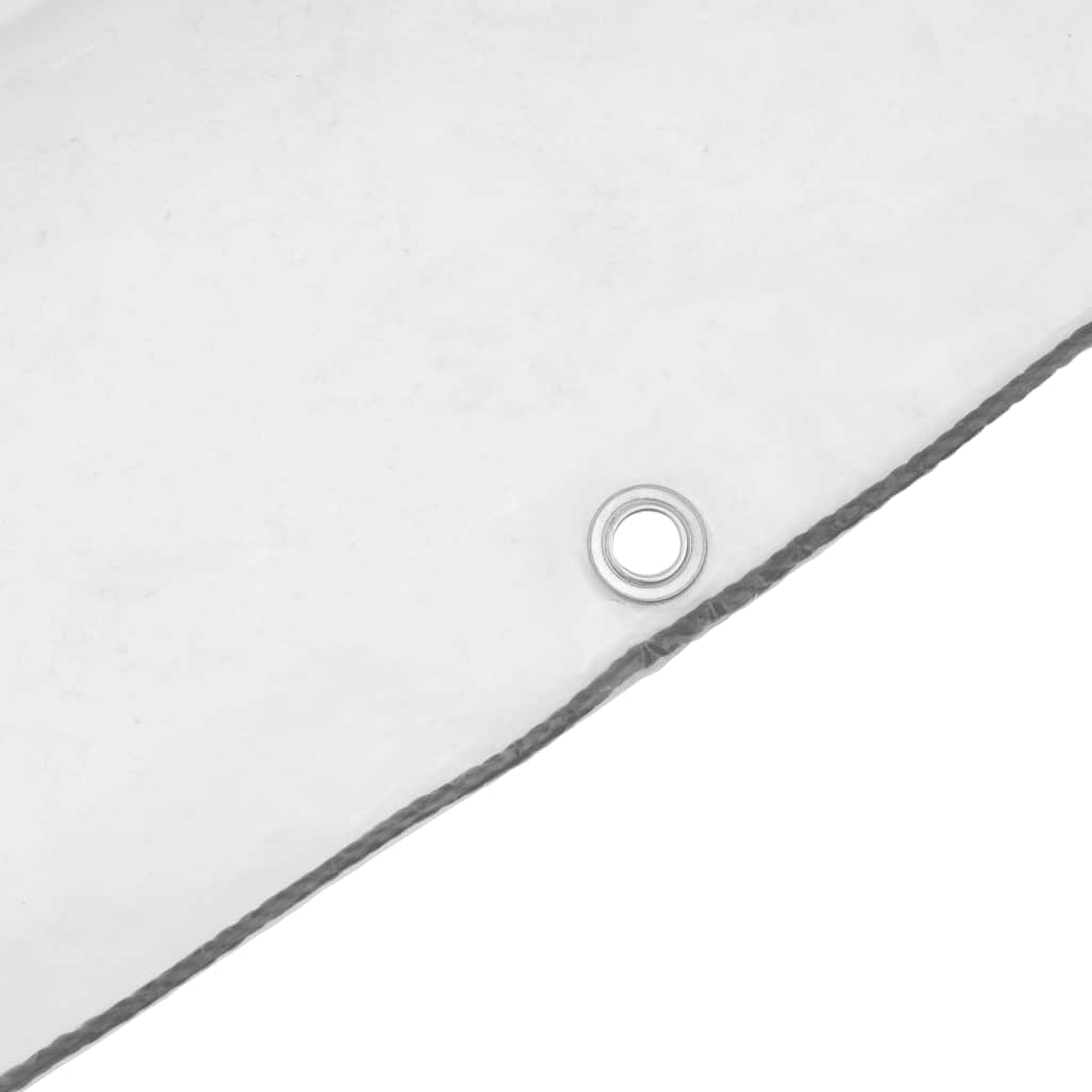 Doorzichtig zeildoek met zeilringen 6x12 m polyethyleen