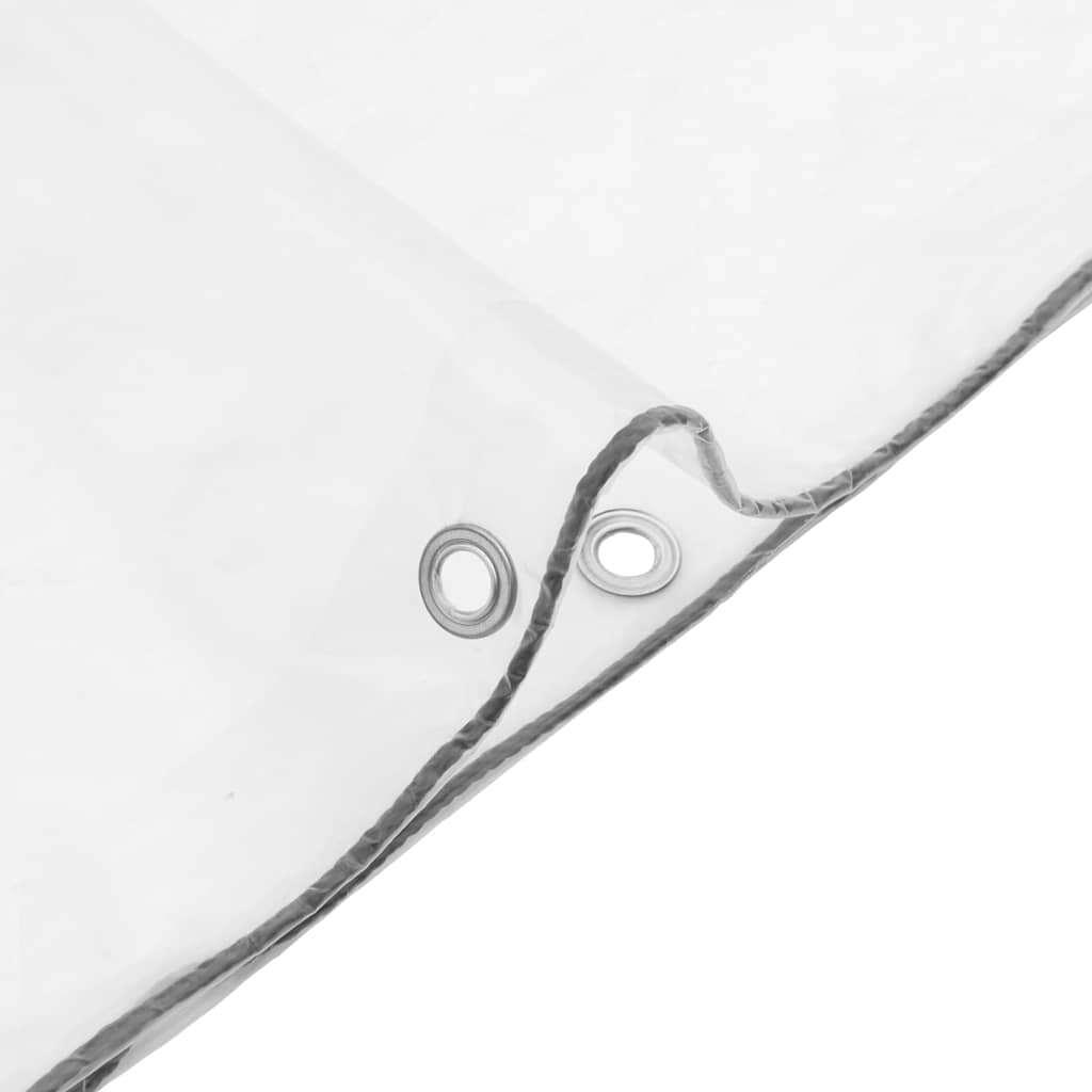 Doorzichtig zeildoek met zeilringen 6x12 m polyethyleen