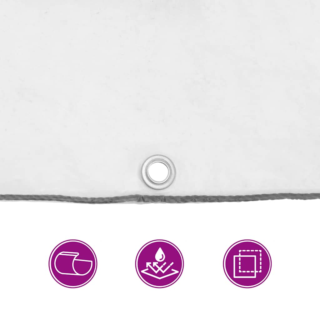 Doorzichtig zeildoek met zeilringen 6x12 m polyethyleen